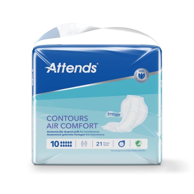 Attends Contours Air Comfort 10 - Vložné pleny absorpční 21 ks