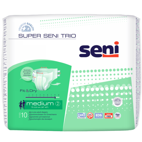 SENI Super Trio M - Kalhotky absorpční prodyšné vysoká savost 10 ks