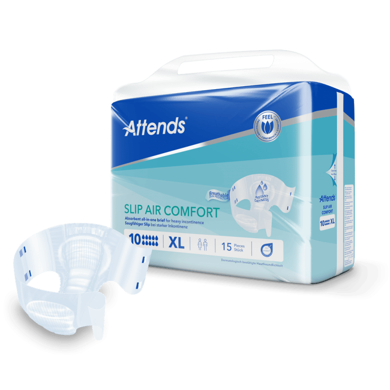 Attends Slip Air Comfort 10 XL - Kalhotky absorpční plenkové 15 ks