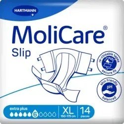MoliCare Slip 6 kapek XL - Zalepovací kahlotky, boky 150-175 cm, savost 2532ml, 14ks