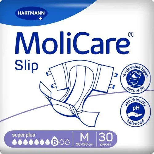 MoliCare Slip 8 kapek M - Zalepovací kalhotky, boky 90-120cm, savost 2800ml, 30ks