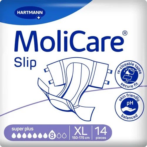 MoliCare Slip 8 kapek XL - Zalepovací kalhotky, boky 150-175cm, savost 3568ml, 14ks