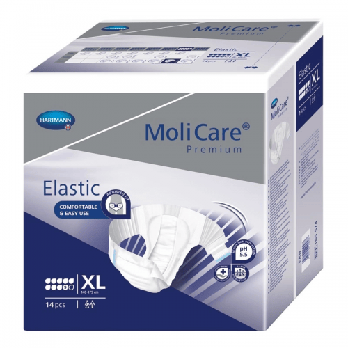 MoliCare Elastic 9 kapek XL - Kalhotky absorpční zalepovací s elastickými bočními pásy 14 ks