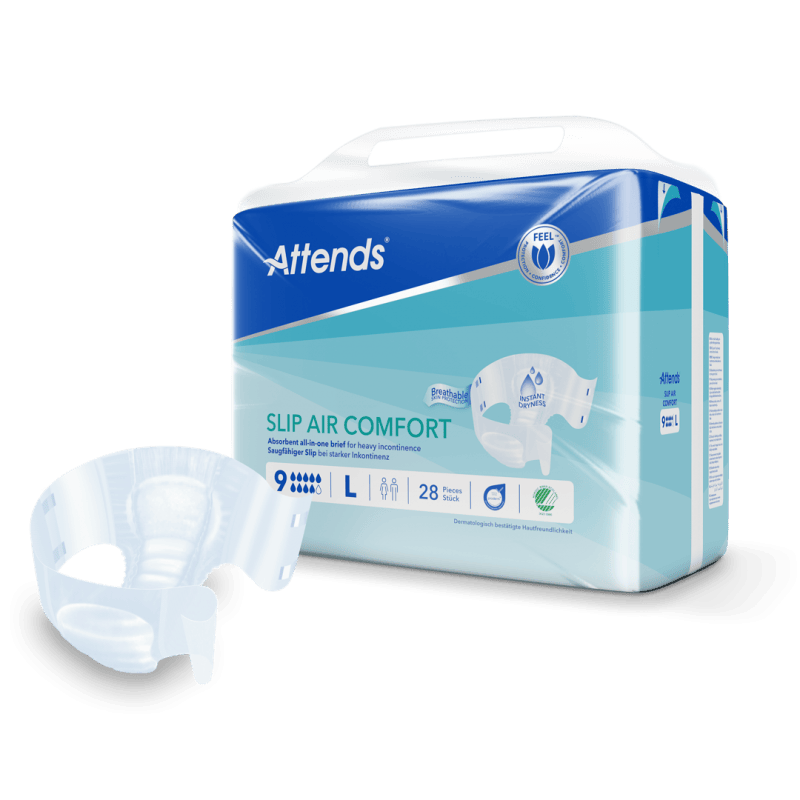 Attends Slip Air Comfort 9 L - Kalhotky absorpční plenkové 28 ks
