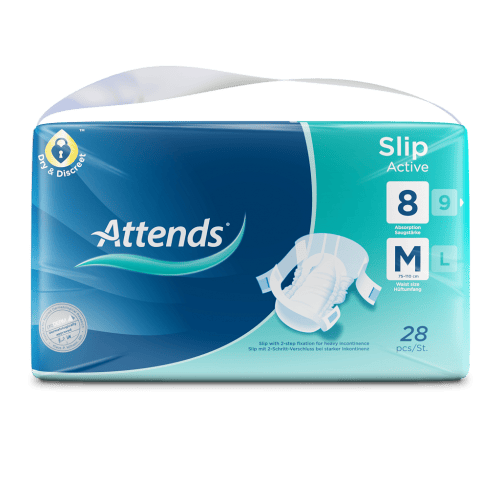 Attends Slip Active 8 M - Kalhotky absorpční plenkové 28 ks
