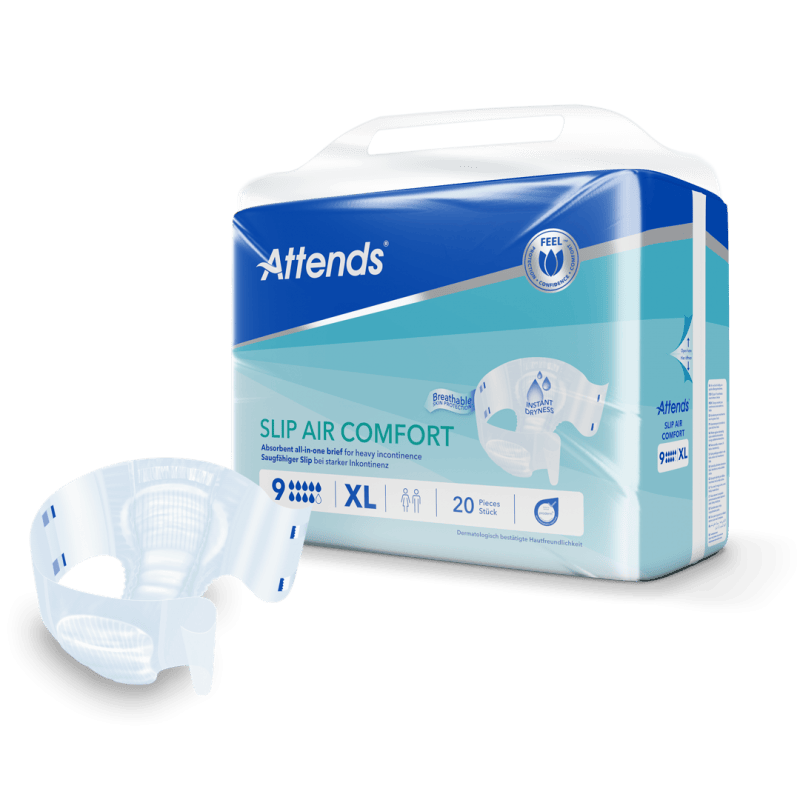 Attends Slip Air Comfort 9 XL - Kalhotky absorpční plenkové 20 ks
