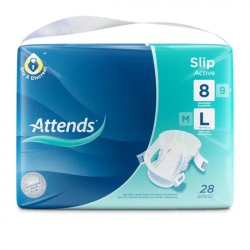 Attends Slip Active 8 L - Kalhotky absorpční plenkové 28 ks