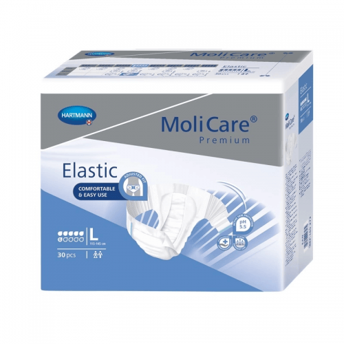 MoliCare Elastic 6 kapek L - Kalhotky absorpční zalepovací s elastickými bočními pásy 30 ks