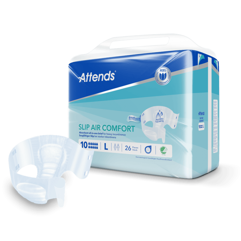 Attends Slip Air Comfort 10 L - Kalhotky absorpční plenkové 26 ks