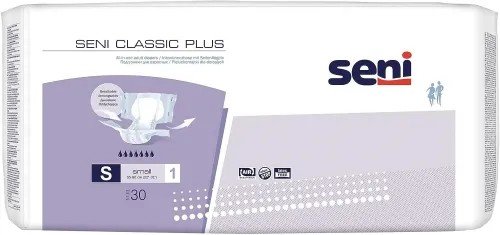 SENI Classic Plus S - Kalhotky absorbční prodyšné noční 30 ks