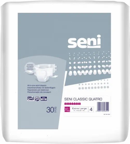 SENI Classic Quatro XL - Kalhotky absorbční prodyšné noční 30 ks
