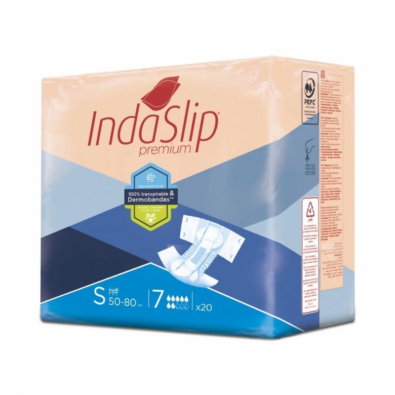 IndaSlip Premium S7 - Kalhotky zalepovací absorpční, 20ks