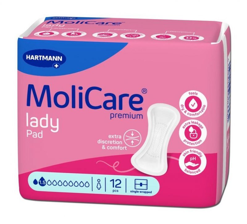 MoliCare Lady Pad 1,5 kapky - Vložky absorpční 12 ks