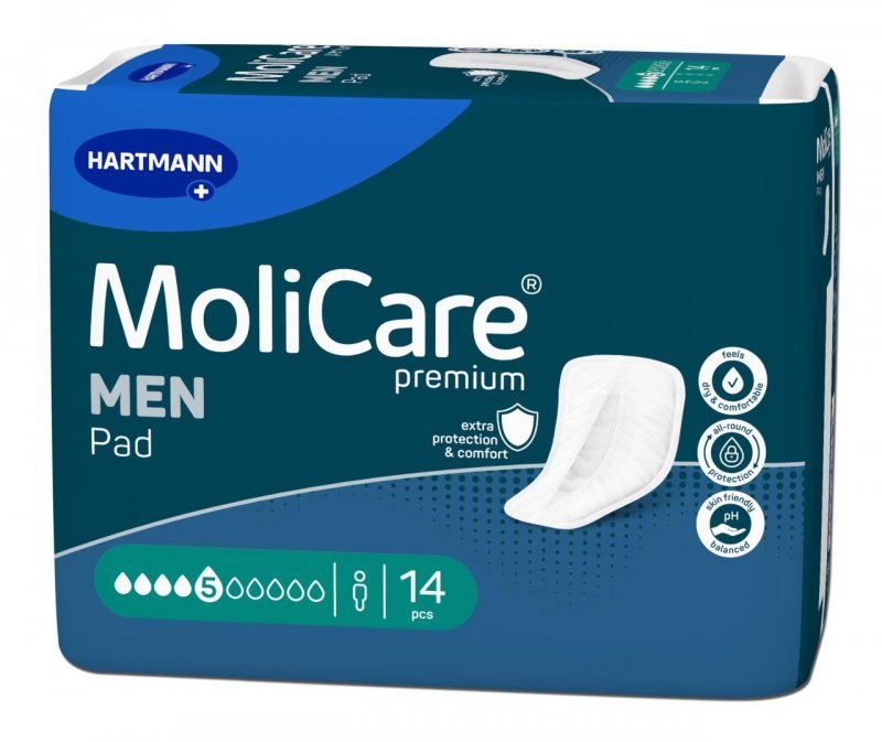 MoliCare Men 5 kapek - Vložky absorpční pro muže 14 ks
