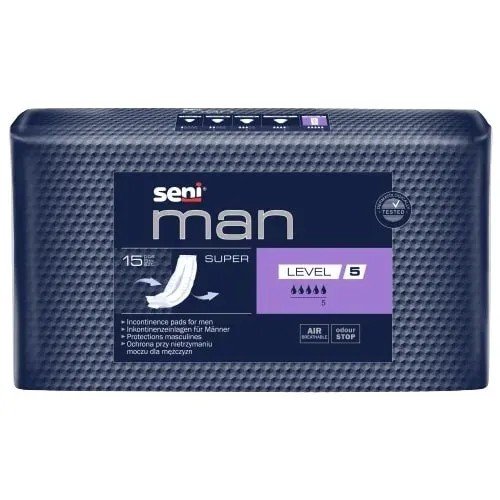 SENI Man Super LEVEL 5 - Vložky absorpční pro muže 15 ks