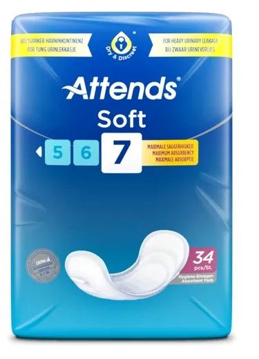 Attends Soft 7 - Vložky absorpční 34 ks