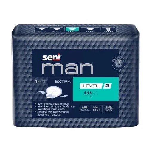 SENI Man Extra LEVEL 3 - Vložky absorpční pro muže 15 Ks