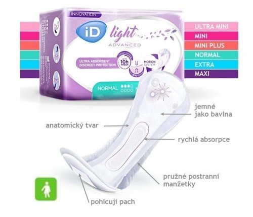 iD Light Normal - Vložky absorpční jednotlivě balené 12 Ks