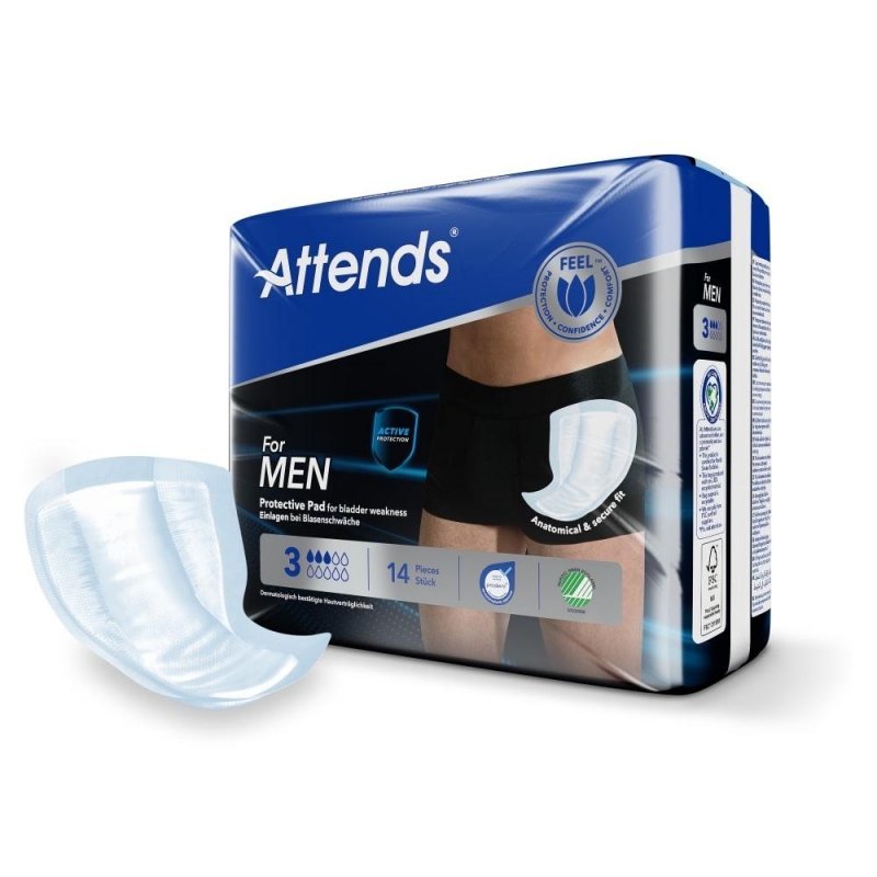 Attends For Men 3 - Vložky absorpční pro muže 14 ks