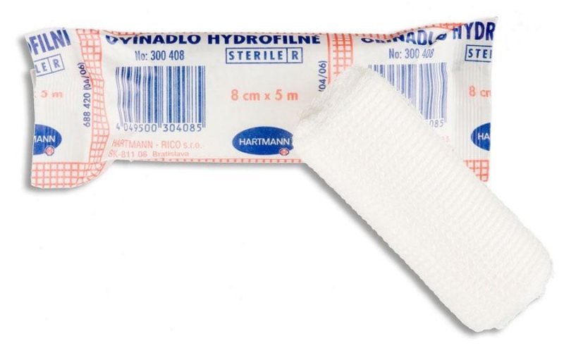 Hydrofilní elastické obinadlo - Nesterilní, 12cm x 4m, 1ks