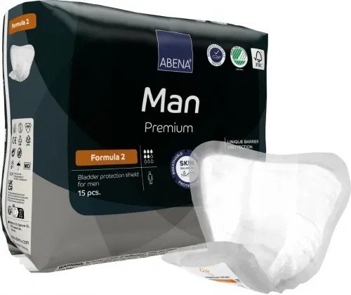 Abena Man Premium Formula 2 - Vložky absorbční pro muže 15 Ks