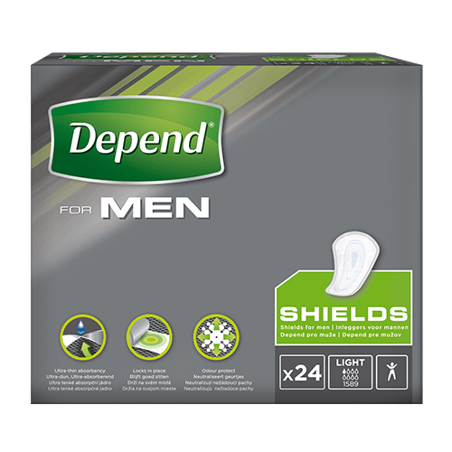 Depend pro muže 1 Shields - Vložky absorpční pro muže 24 ks