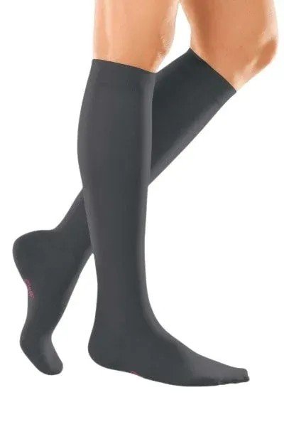 Lýtkové punčochy mediven elegance (II.KT) - Velikost 5, barva anthracite, délka krátká, se špicí