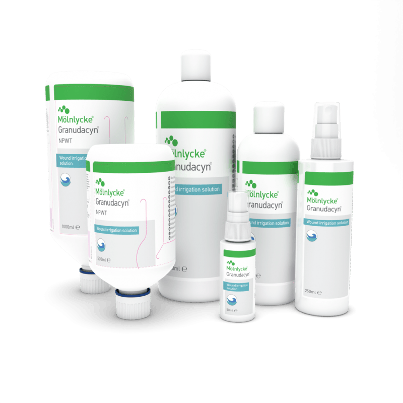 Granudacyn Wound Irrigation Solution - 1000 ml - Čistící a oplachový roztok na rány