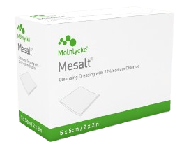 Mesalt - 10 x 10 cm - Čistící krytí s NaCl, 30 ks