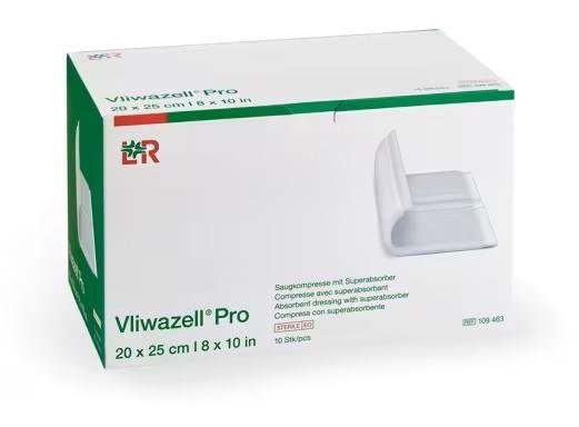 Vliwazell Pro - 20 x 25 cm - Savá kompresa se superabsorbentem, 10 ks