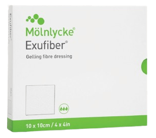 Exufiber - 20 x 30 cm, 5 ks - Vysoce absorpční krytí z hydrovlákna