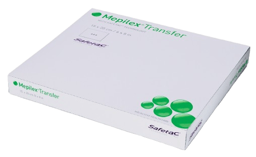 Mepilex Transfer - 20 x 50 cm, 4 ks - Pěnové krytí se silikonovou vrstvou safetac