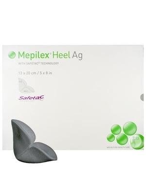 Mepilex Heel Ag, 15 x 22 cm, 5 ks - Antimikrobiální krytí s technologií Safetac