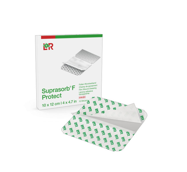 Suprasorb F Protect - 10 x 12 cm - Sterilní fóliové krytí transparentní, samolepící, 50 ks