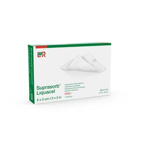 Krytí S Hydrovláknem Suprasorb Liquacel - 5 x 5 cm, sterilní, 10 ks