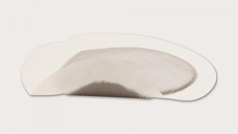 Mepilex Border Sacrum Ag, 23 x 23 cm, 5 ks - Samolepící absorpční krytí s technologií Safetac