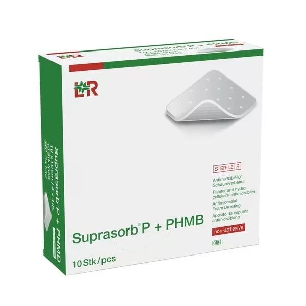 Suprasorb® P + PHMB Non Adhesive 7,5 x 7,5 cm - Antimikrobiální PU pěnové krytí