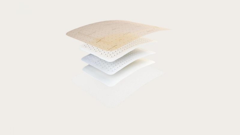 Mepilex Border Flex, 10 x 30 cm, 10 ks - Samolepící absorpční krytí s technologií Safetac