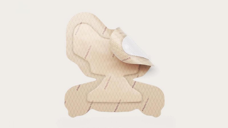 Mepilex Border Heel - 22 x 23 cm, 10 ks - Samolepící absorpční pěnové krytí se silikonovou vrstvou