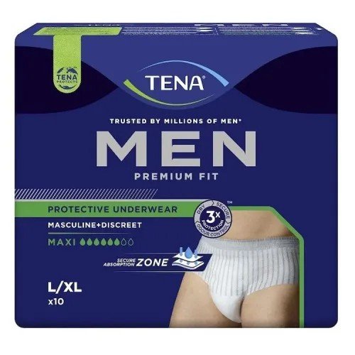 TENA Men Protective Underwear Maxi L/XL - Kalhotky absorbční natahovaní 10 ks