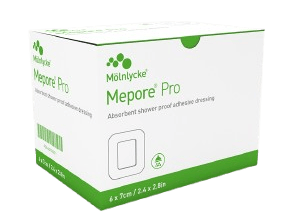 Mepore Pro - 9 x 20 cm - Samolepící absorpční krytí, sterilní, voděodolné, hypoalergenní, 30 ks