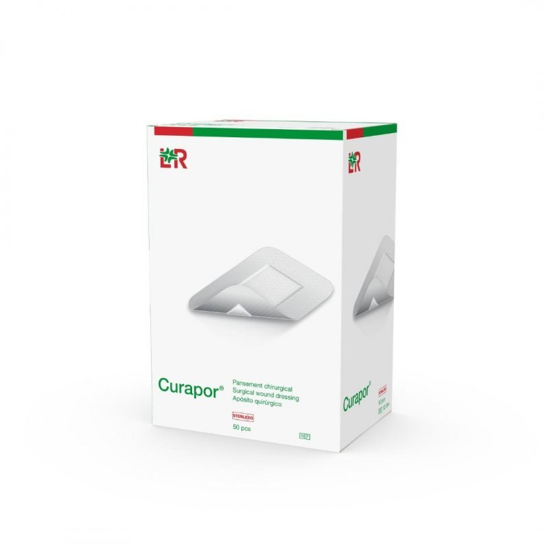 Náplast Hypoalergenní Curapor - 20 x 10 cm - S polštářkem, 50 ks