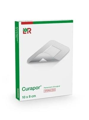 Náplast Hypoalergenní Curapor Sterilní - 8 x 10 cm - Samolepící, s polštářkem, 50 ks