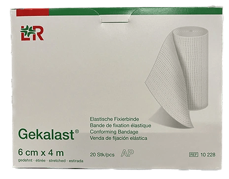 Obinadlo Elastické Fixační Gekalast - 6 cm x 4 m - Tkaný okraj, 1 ks