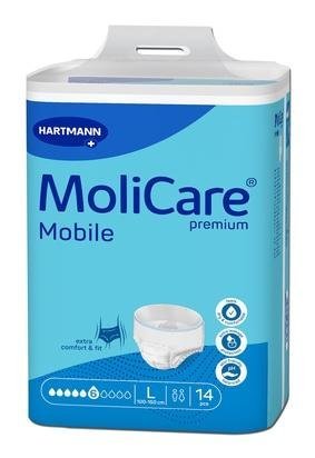 MoliCare Mobile 6 kapek L - Kalhotky natahovací absorpční prodyšné 14 ks