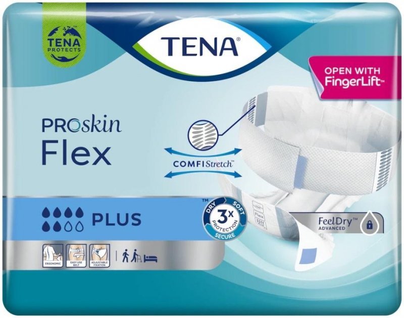 TENA Flex Plus M - Kalhotky absorpční s pásem 30ks