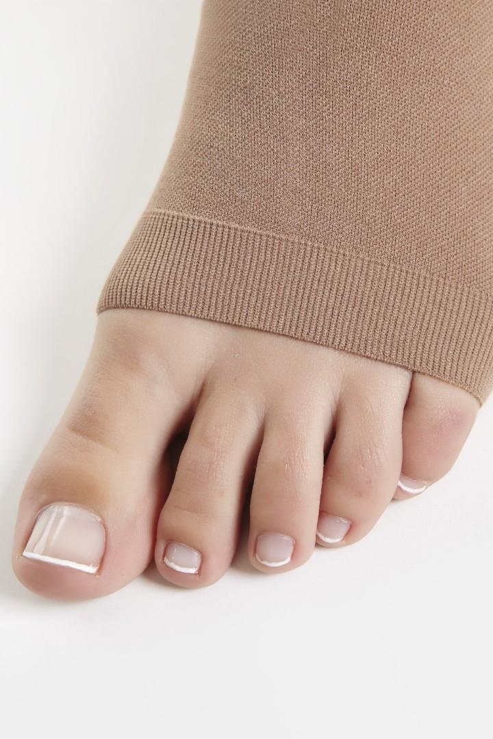 Stehenní punčochy s lemem MAXIS COTTON II.KT - Velikost 6+, barva bronz, délka krátká, se špicí