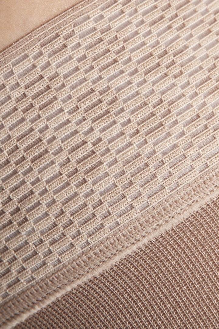 Stehenní punčochy s lemem MAXIS COTTON II.KT - Velikost 6, barva bronz, délka krátká, bez špice