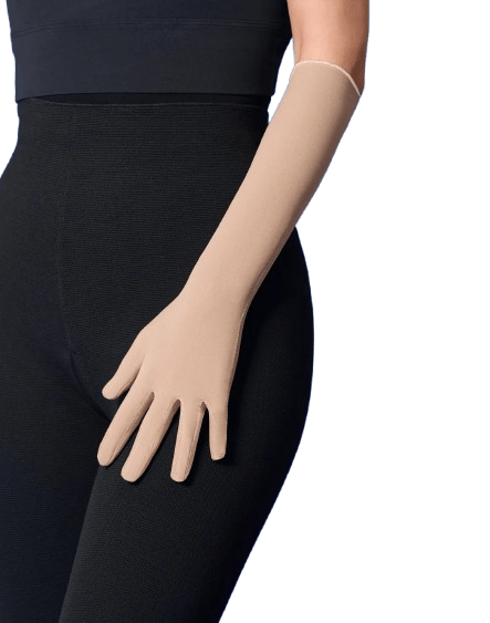 Rukavice kompresivní standardní Cicatrex Skin 3448 - Velikost 2, barva karamelová, zavřené prsty